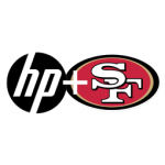 HP and 49ers logos